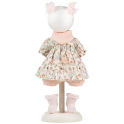 Vêtements pour poupées Llorens 38 cm - Robe à fleurs et champignons