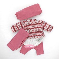 Vêtements pour poupées Nines d'Onil 30 cm - Mia - Ensemble de cantonnières d'hiver avec bandeau