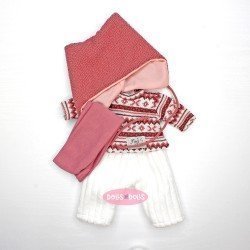 Vêtements pour poupées Nines d'Onil 30 cm - Mia - Ensemble de bordures d'hiver avec chapeau