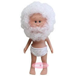 Poupée Nines d'Onil 23 cm - Little Mio aux cheveux et à la barbe blancs - Sans vêtements