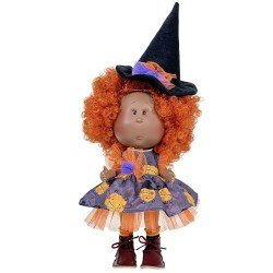 Poupée Nines d'Onil 30 cm - Mia Halloween en robe citrouille