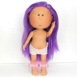 Poupée Nines d'Onil 30 cm - Mia aux cheveux violets - Sans vêtements