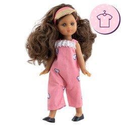 Ensemble pour poupée Paola Reina 21 cm - Las Miniamigas - Daniela - Ensemble rose avec cœurs