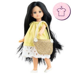 Ensemble pour poupée Paola Reina 21 cm - Las Miniamigas - Noah - Robe jaune et panier