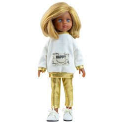 Poupée Paola Reina 32 cm - Las Amigas Funky - Kira avec une tenue blanche et dorée