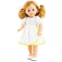 Poupée Paola Reina 45 cm - Soy tú - María dans une robe blanche avec des marguerites