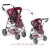 Combi silla y capazo Chic Emotion 2 en 1 Circulos Fucsia 77 cm