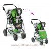 Emotion 2 in 1 Puppenwagen 77 cm - Stuhl- und Babywannenkombination - Bayer Chic 2000 - Grün und Schwarz mit Schmetterling