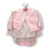 Outfit für Antonio Juan Puppe 52 cm - Mi Primer Reborn Collection - Blumenkleid mit rosa Weste