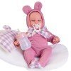 Antonio Juan Puppe 34 cm - Baby Carla neugeborenes Baby Ohren mit Kissen-Wiege