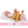 Antonio Juan Puppe 42 cm - Neugeborene Carla Senf mit Spielwiege