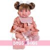 Antonio Juan Puppe 42 cm - Neugeborene Nica mit Zöpfen und Täschchen