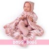 Puppe Antonio Juan 42 cm - Neugeborenes Nica mit Strickoutfit und Decke