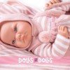 Puppe Antonio Juan 42 cm - Neugeborenes Nica mit Strickoutfit und Decke
