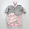 Outfit für Antonio Juan Puppe 33-34 cm - Rosa Sternset mit Jacke und Hut