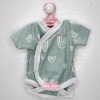 Antonio Juan Puppe Outfit 40 - 42 cm - Sweet Reborn Collection - Grüner Regenbogen-Bodysuit mit Windel