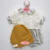 Outfit für Antonio Juan Puppe 40-42 cm - Gestreiftes Set mit Hut