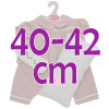 Antonio Juan Puppe Outfit 40 - 42 cm - Sweet Reborn Collection - Rosa Set mit Streifenmuster, Kissen und Augenmaske