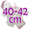 Outfit für Antonio Juan Puppe 40-42 cm - Grün-beiges Outfit mit Mütze und Schlafsack