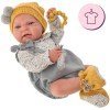 Outfit für Antonio Juan Puppe 40 - 42 cm - Sweet Reborn Collection - Blumenoutfit mit Hut und Stiefeletten