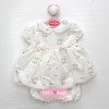 Outfit für Antonio Juan Puppe 40-42 cm - Kleid mit Ratite-Print