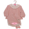 Outfit für Antonio Juan Puppe 52 cm - Mi Primer Reborn Collection - Rosa Set mit Herzchen und Mütze