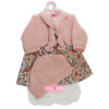 Outfit für Antonio Juan Puppe 52 cm - Mi Primer Reborn Collection - Blumenkleid mit Jacke, Schal und Mütze