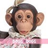 Así Tierpuppe 32 cm - Lola der Schimpanse mit Blumenset