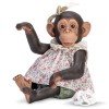 Así Tierpuppe 32 cm - Lola der Schimpanse mit Blumenset
