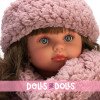 Así Puppe 57 cm - Pepa mit Denim-Poloshirt-Set mit Schal