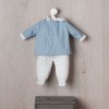 Outfit für Así-Puppe 46 cm - Blaues Mackintosh-Set für Leo-Puppe