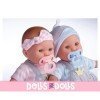 Berenguer Boutique Puppe 38 cm - Zwillinge mit Pyjama und Accessoires