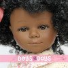 D'Nenes Puppe 34 cm - Marieta mit geblümtem Kleid und weißer Strickjacke