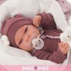 Antonio Juan Puppe 33 cm - Baby Tonet mit lila Decke