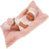 Antonio Juan Puppe 42 cm - Neugeborenes Mestiza mit Kissen