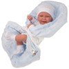 Antonio Juan Puppe 42 cm - Neugeborener Junge Carlo mit Decke
