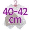 Antonio Juan Puppe Outfit 40-42 cm - Beige Outfit mit weißen Quadraten und Hut
