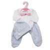 Antonio Juan Puppe 33-34 cm Outfit - Blau-weißer Pyjama mit Sternen und Hut