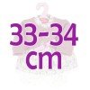 Antonio Juan Puppen-Outfit 33-34 cm - Blumendruck-Outfit mit rosa Jacke