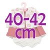 Outfit für Antonio Juan Puppe 40-42 cm - Pinkes Kleid mit bedruckter Jacke