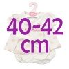 Outfit für Antonio Juan Puppe 40-42 cm - Rosa gepunktetes Kleid mit Stirnband