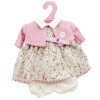 Antonio Juan Puppenoutfit 33-34 cm - Outfit mit Blumendruck und rosa Jacke