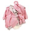 Antonio Juan Puppen-Outfit 33-34 cm - Blumen bedrucktes Outfit mit Schal und Mütze