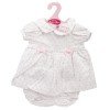 Antonio Juan Puppe Outfit 40-42 cm - Weiß bedrucktes Outfit
