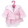 Antonio Juan Puppenoutfit 40-42 cm - Rosa bedrucktes Outfit mit Jacke