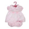 Antonio Juan Puppe Outfit 40-42 cm - Rosa Kleid mit Punkten bedruckt