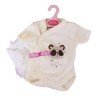 Antonio Juan Puppe Outfit 40 - 42 cm - Sweet Reborn Collection - Cremefarbener Körper mit Panda mit Windel