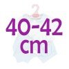 Antonio Juan Puppe Outfit 40-42 cm - Gepunktetes blaues Kleid mit Hut