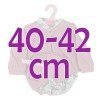 Antonio Juan Puppenoutfit 40-42 cm - Blumendruck-Outfit mit Jacke und Hut