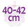Antonio Juan Puppen-Outfit 40-42 cm - Gepunktetes Kleid mit grauer Strickjacke